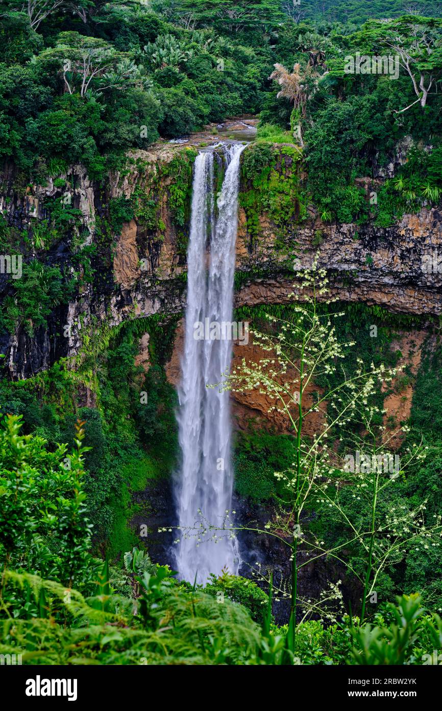 Mauritius, Black River District, Chamarel, the 100 meter high Chamarel
