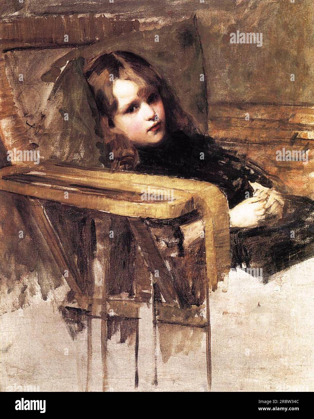 The Easy Chair by John William Waterhouse Stock Photo