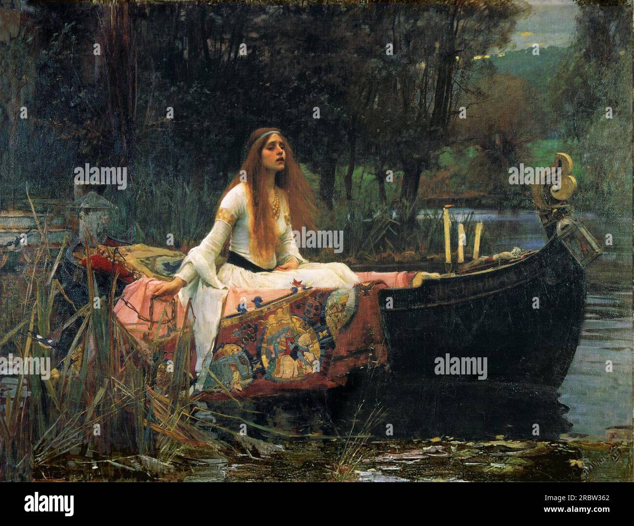 The Lady of Shalott 1888 by John William Waterhouse Stock Photo