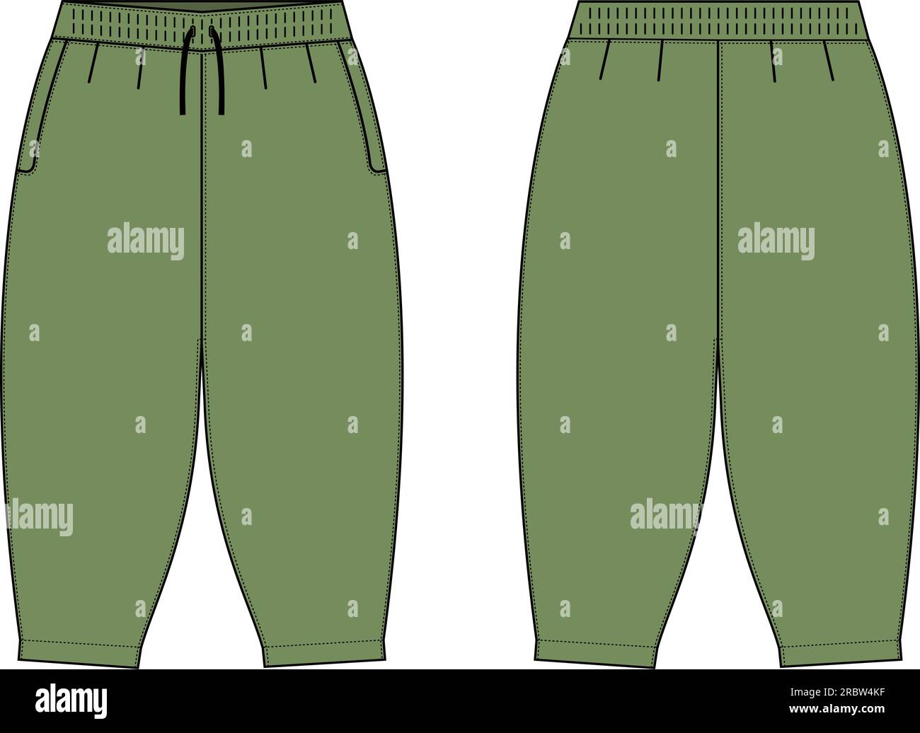 Harem pants ( sarrouel pants ) vector template illustration Stock Harem pants ( sarrouel pants ) vector template illustration Stock