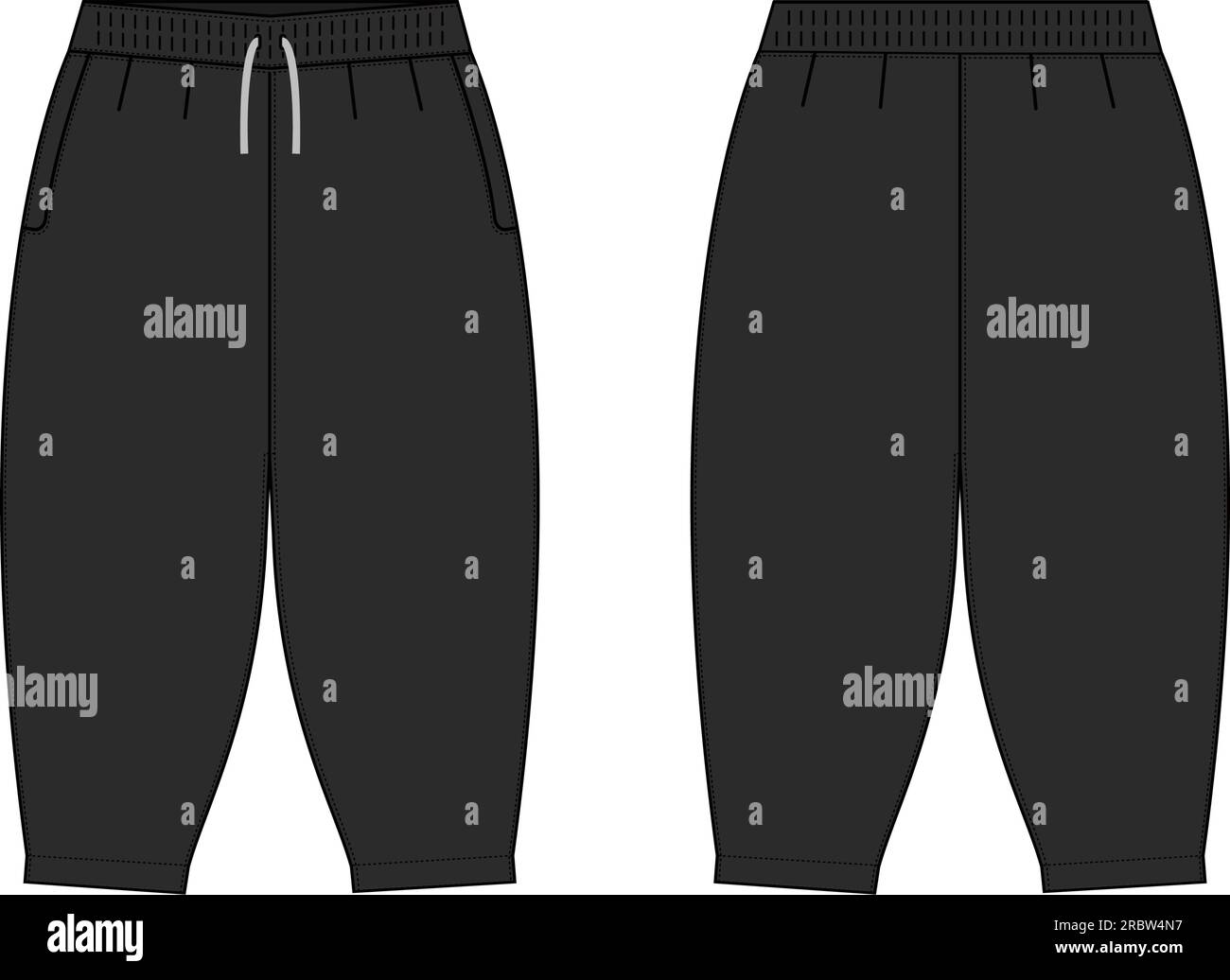 Harem pants ( sarrouel pants ) vector template illustration Stock Vector