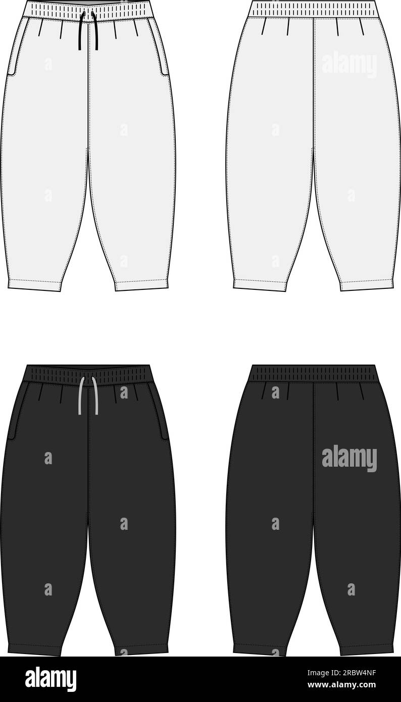 Harem pants ( sarrouel pants ) vector template illustration set Stock Harem pants ( sarrouel pants ) vector template illustration set Stock