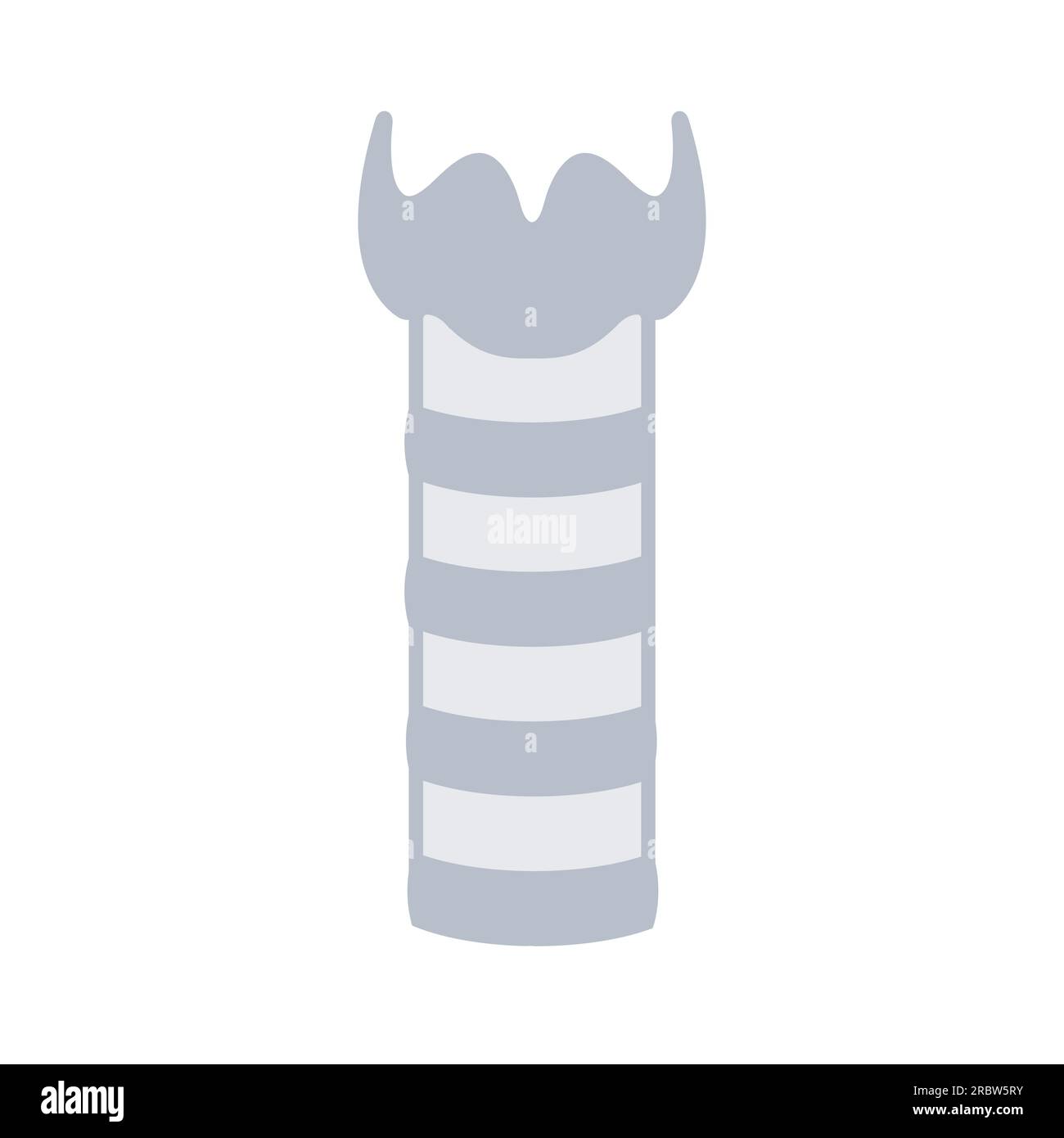 Human trachea tube windpipe airway medical icon Stock Vector