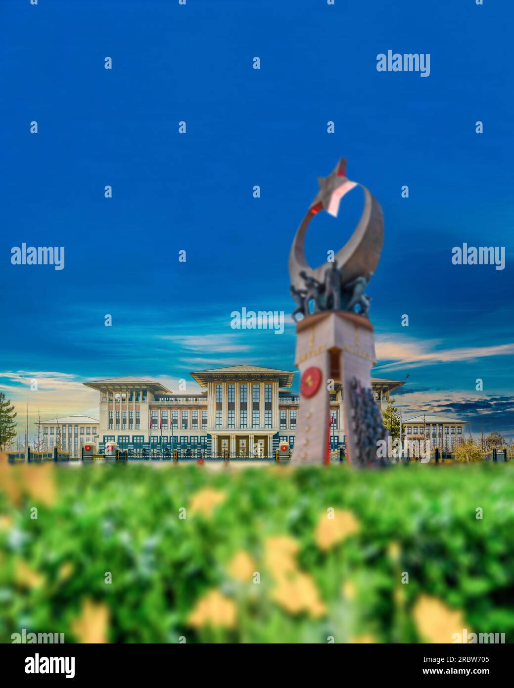 Presidential Office with blur 15 Temmuz Sehitler Aniti (July 15 th