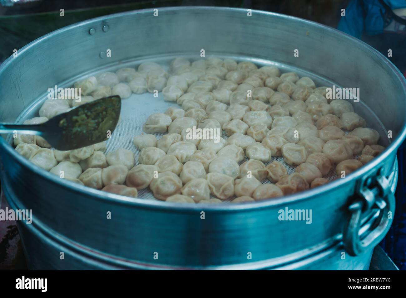 Cooking Momo Big Pot Image & Photo (Free Trial)