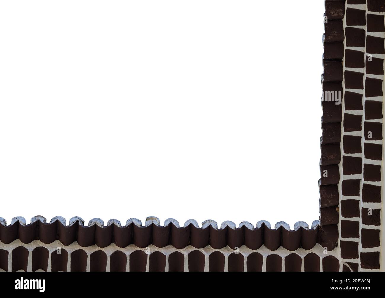 roof edging with shingles on white background Stock Photo Alamy