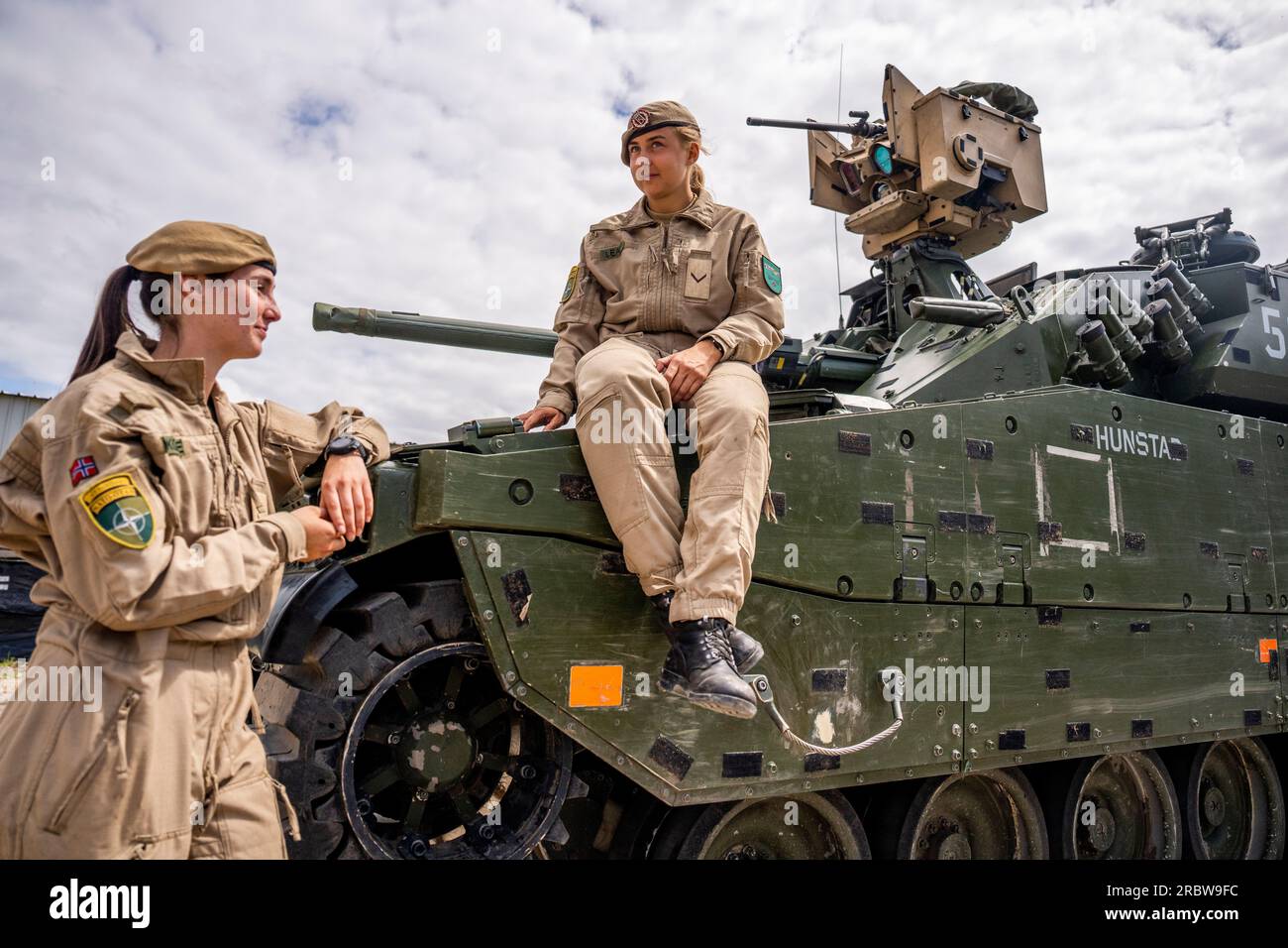 Rukla, Lithuania 20230710.Nikoline Flaaten and Leah Langlo are one of