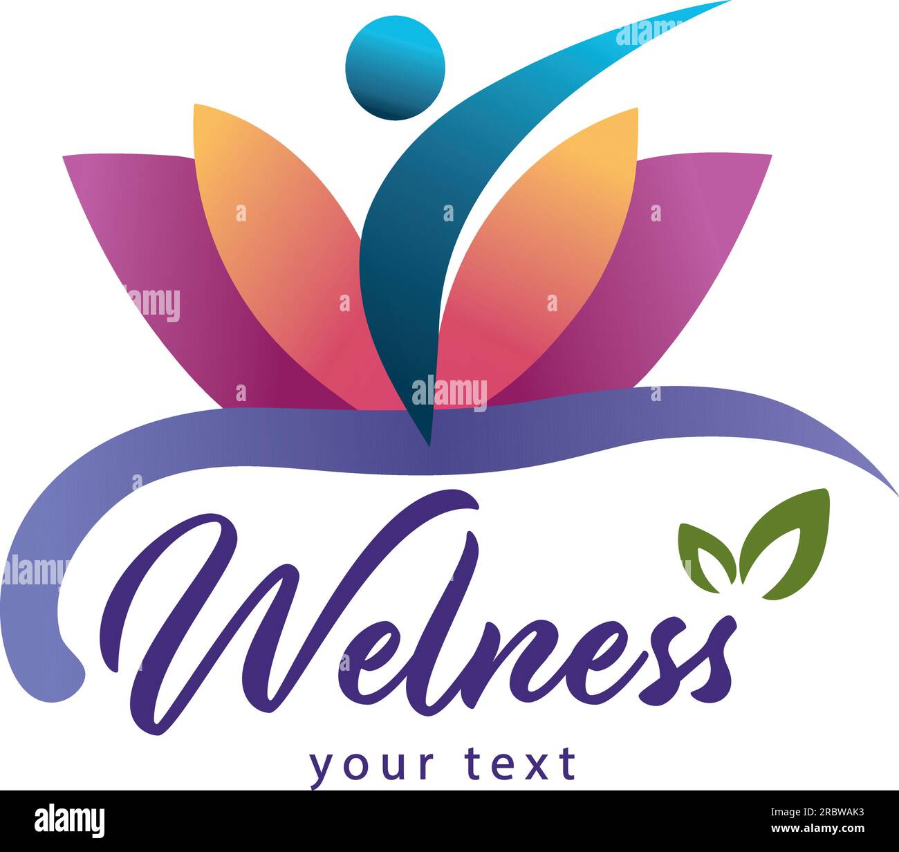 Wellness symbol vector logo - health - spa - natural medicine. Logotype ...