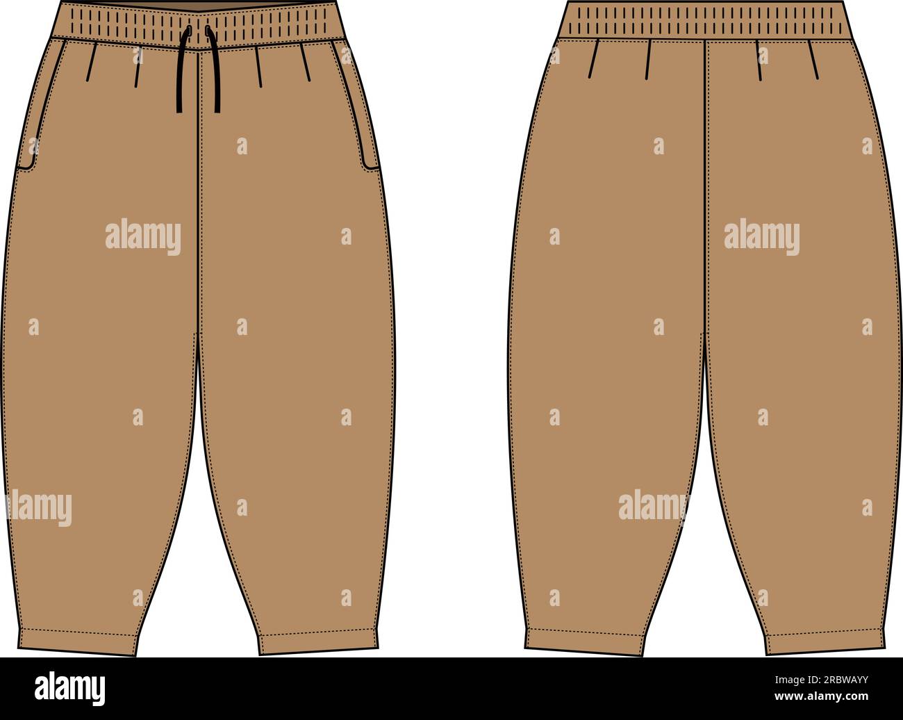 Harem pants ( sarrouel pants ) vector template illustration Stock Harem pants ( sarrouel pants ) vector template illustration Stock