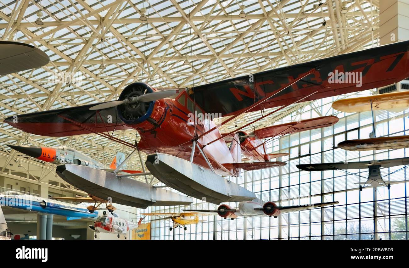 Stinson SR Reliant seaplane The Museum of Flight Seattle Washington State USA Stock Photo