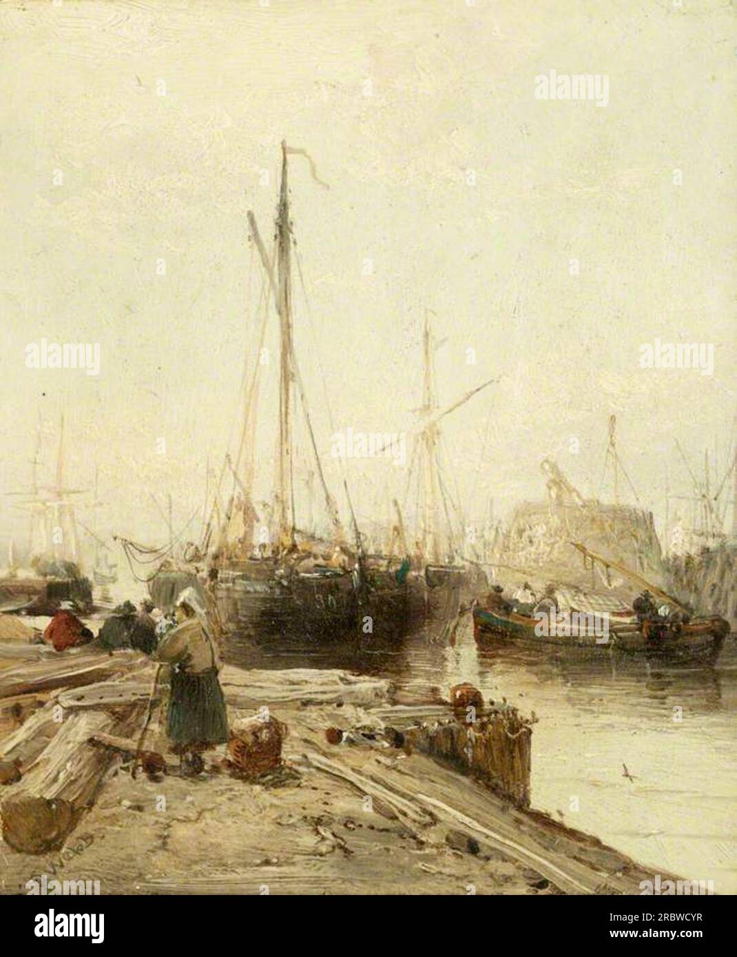 A Quay with Shipping by James b Stock Photo Alamy