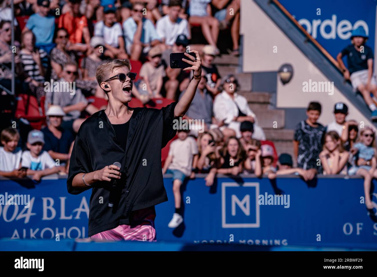 Theoz during the open ceremony for the Nordea open. Stock Photo