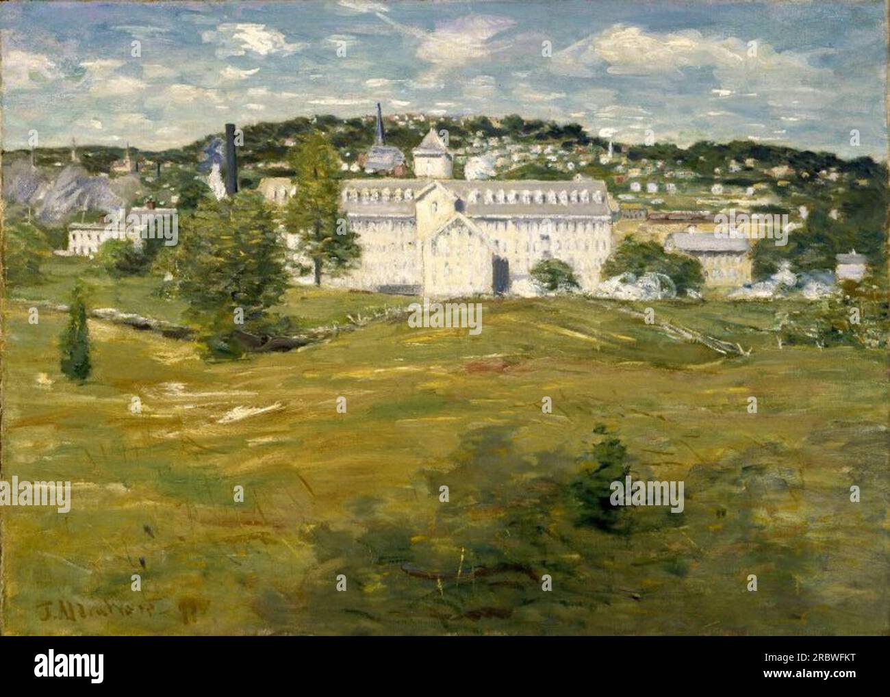 Willimantic Thread Factory 1893 by Julian Alden Weir Stock Photo Alamy