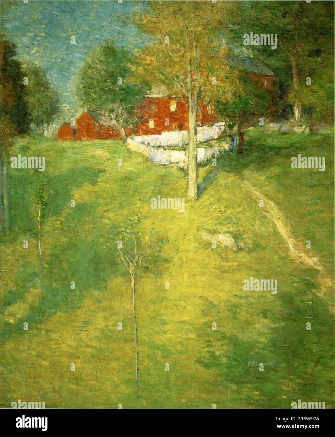 The Laundry, Branchville 1894 by Julian Alden Weir Stock Photo Alamy