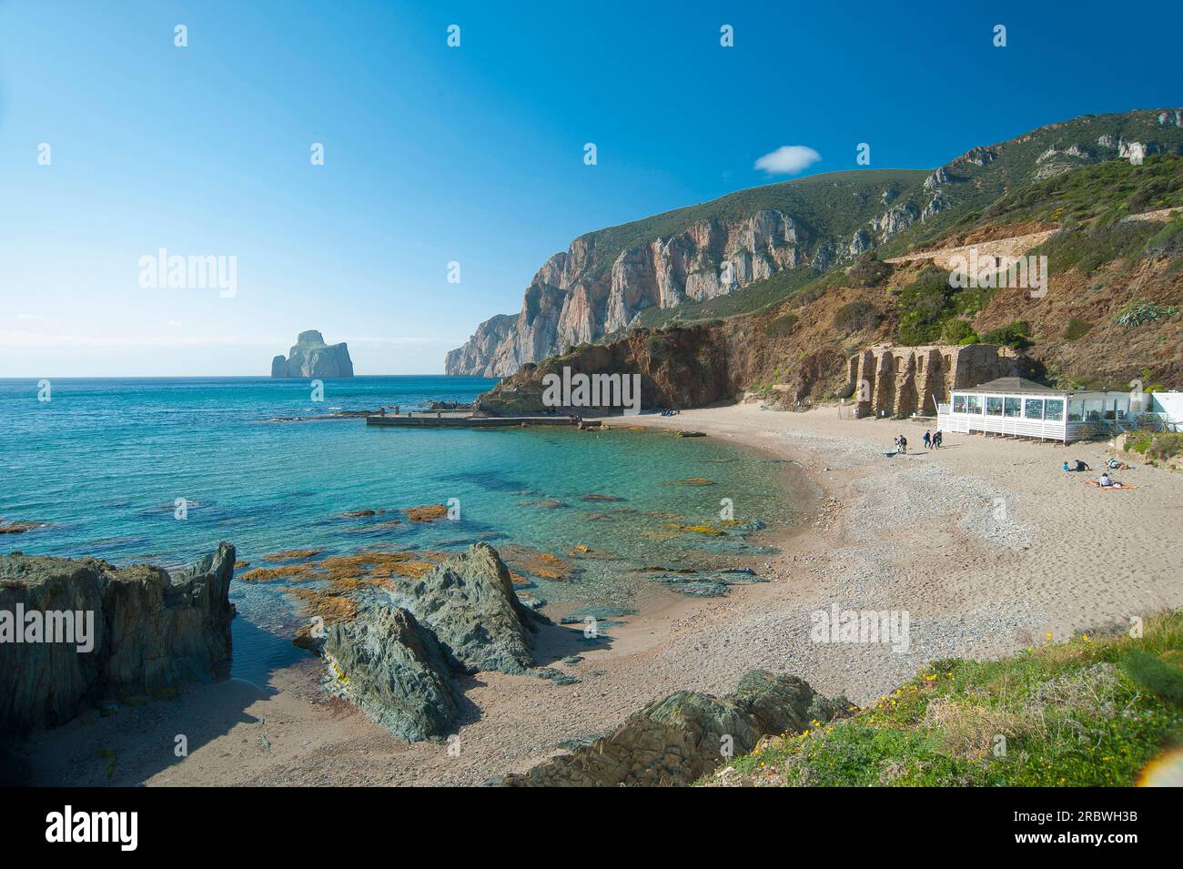 Waves at sunset on the Beach of Masua, Iglesias, Sud Sardegna province,  Sardinia, Italy, Europe Stock Photo - Alamy