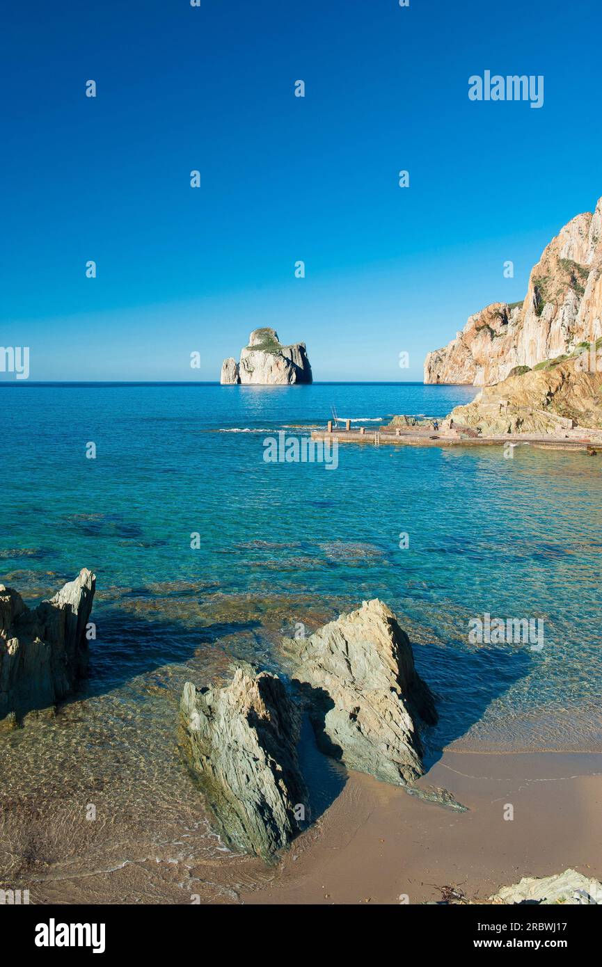 Waves at sunset on the Beach of Masua, Iglesias, Sud Sardegna province,  Sardinia, Italy, Europe Stock Photo - Alamy