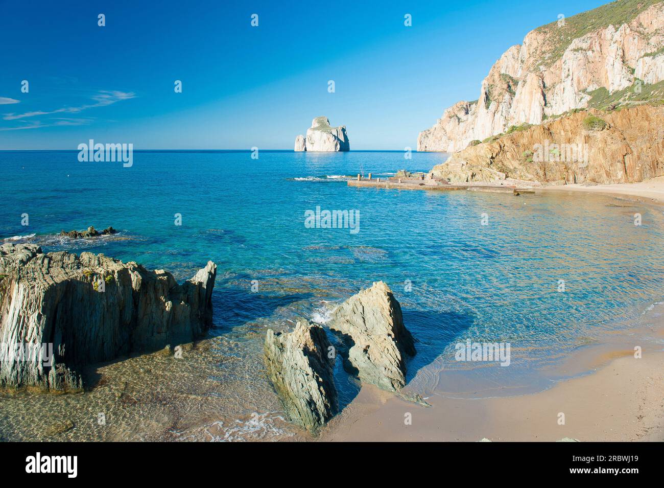 Sunset on the Beach of Masua, Iglesias, Sud Sardegna province, Sardinia,  Italy, Europe Stock Photo - Alamy