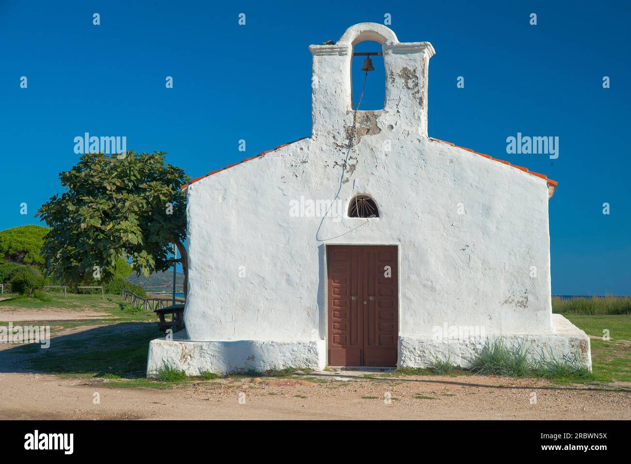 Church of San Giovanni Battista, La Caletta, Siniscola, Sardinia, Italy, Europe Stock Photo