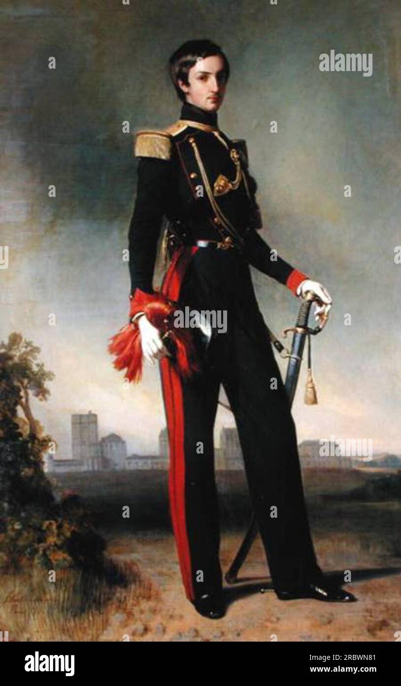 Antoine-Marie-Philippe-Louis d'Orleans Duc de Montpensier 1844 by Franz Xaver Winterhalter Stock Photo