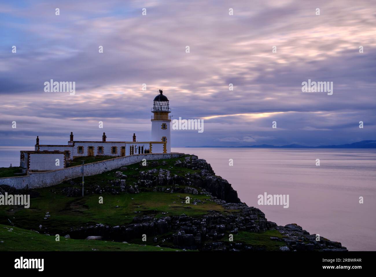 United Kingdom, Scotland, Isle of Skye, peninsula and Neist Point lighthouse Stock Photo