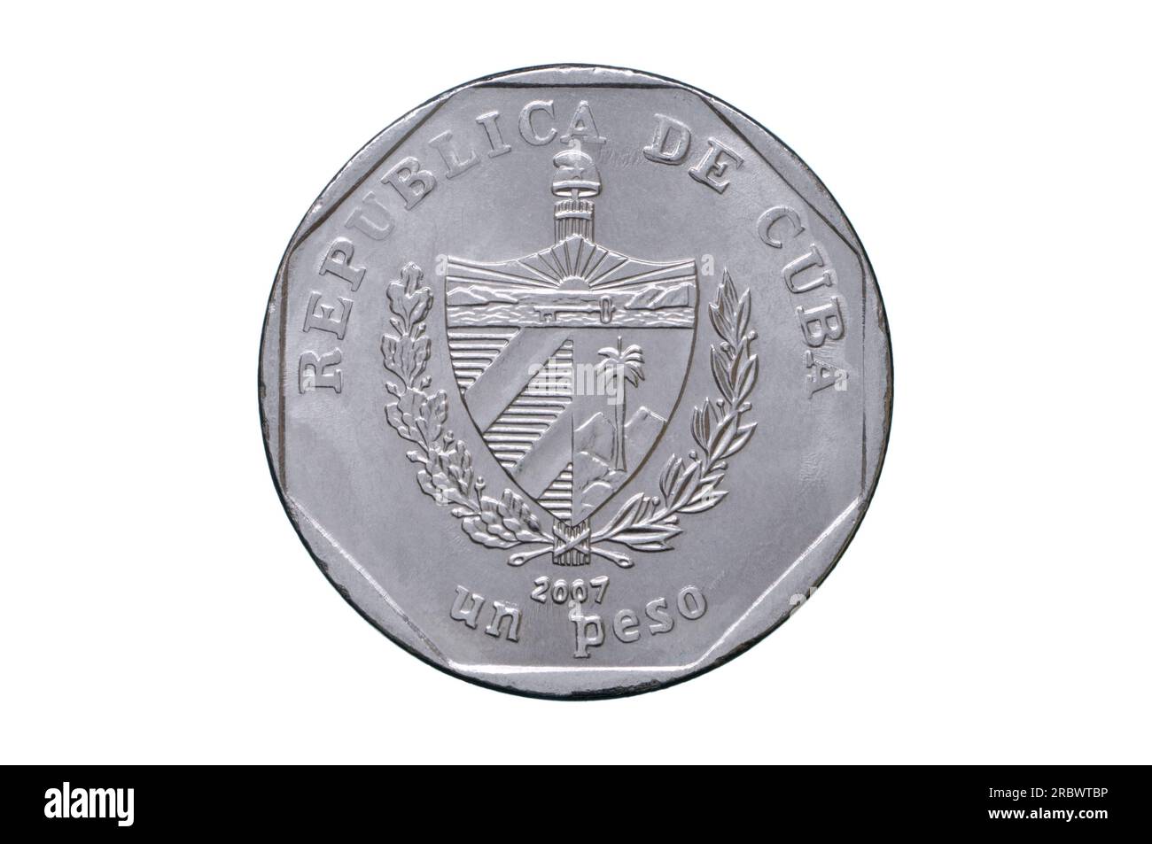 Cuban One Peso Coin Stock Photo Alamy