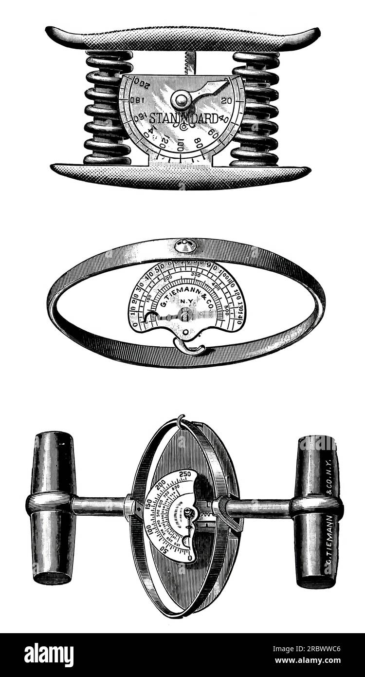 Instruments for craniometry, 19th century Stock Photo