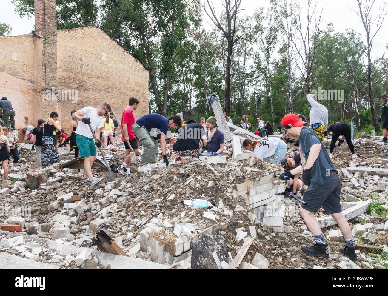 Repair Together Raves YAHIDNE, UKRAINE - JULY 8: Volunteers from the organization