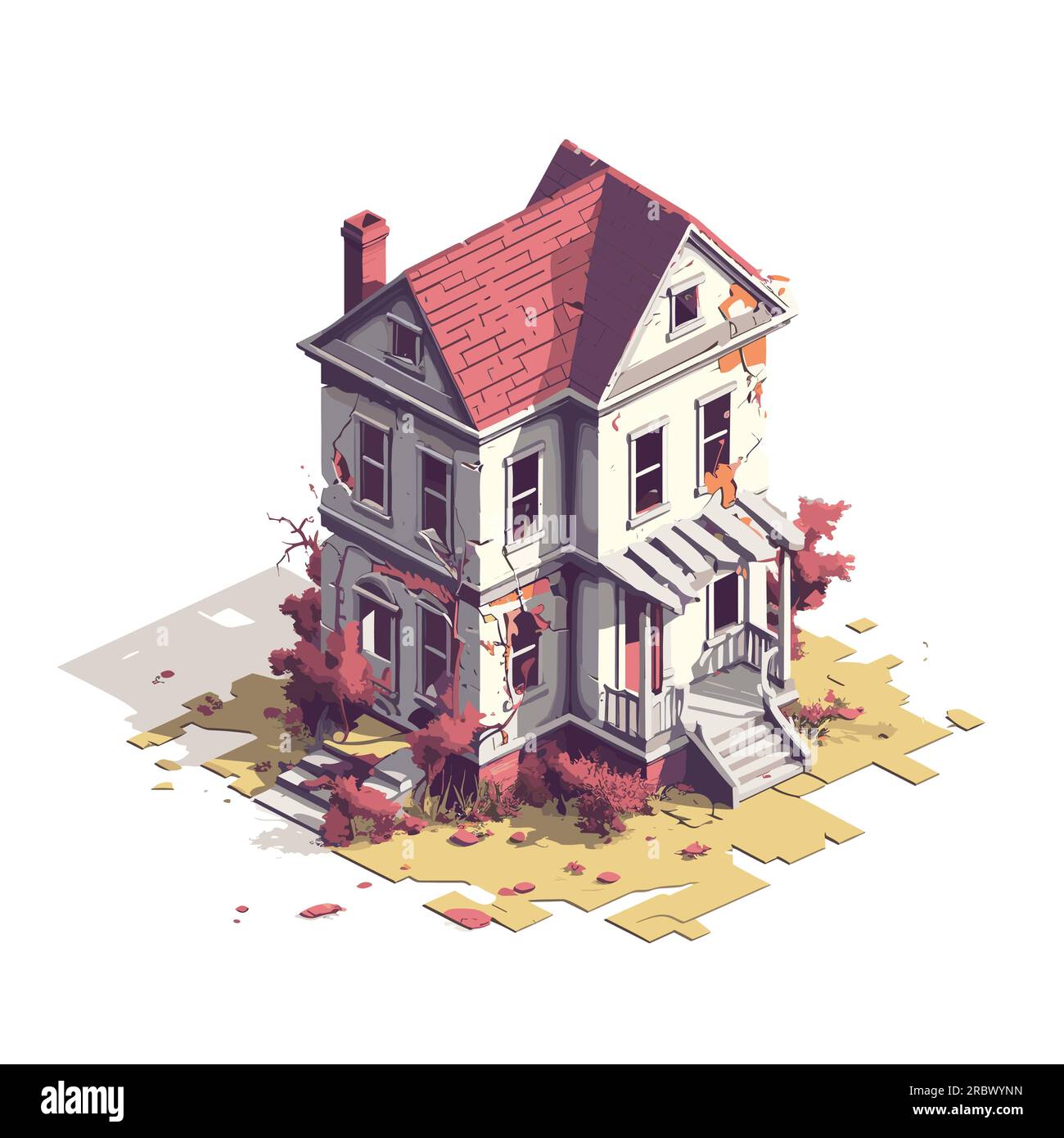 Shattered house Stock Vector Images - Alamy