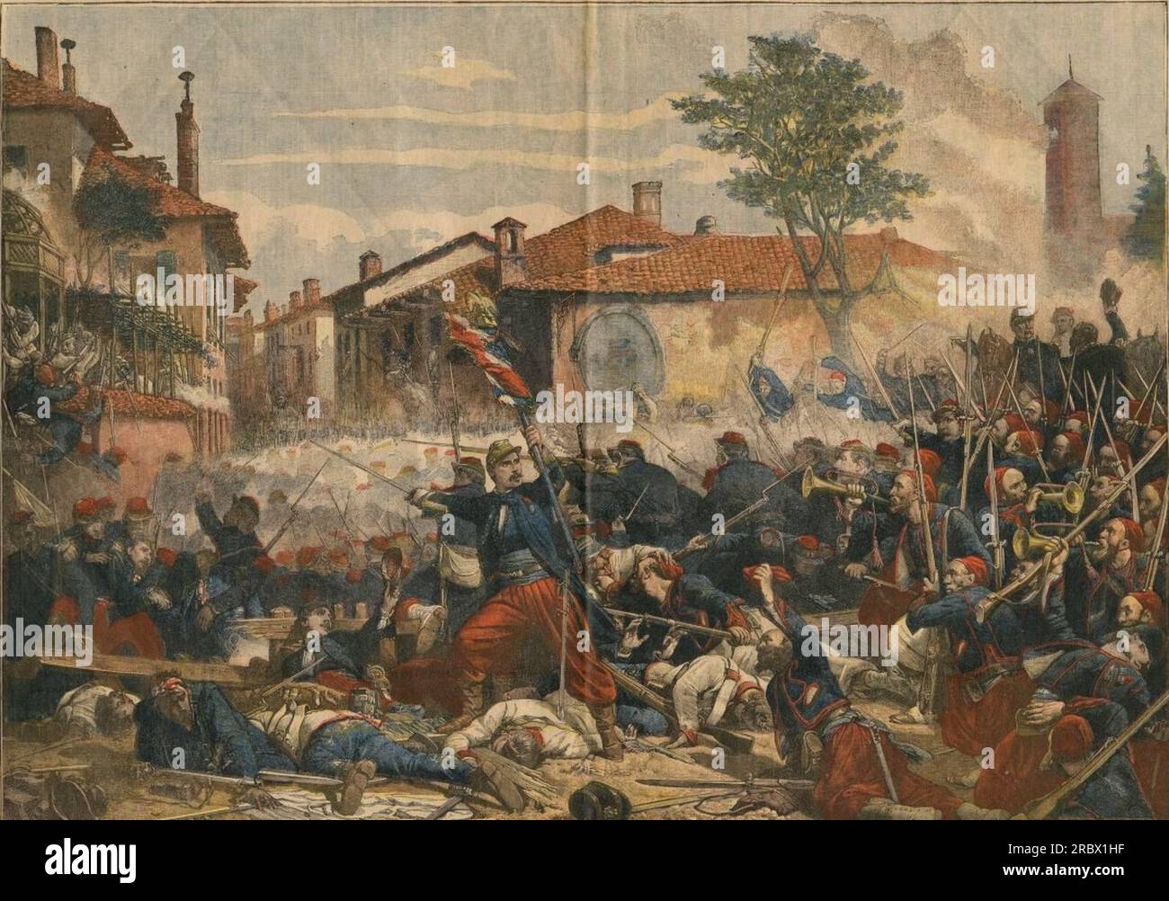 Bataille de Magenta 1863 by Adolphe Yvon Stock Photo