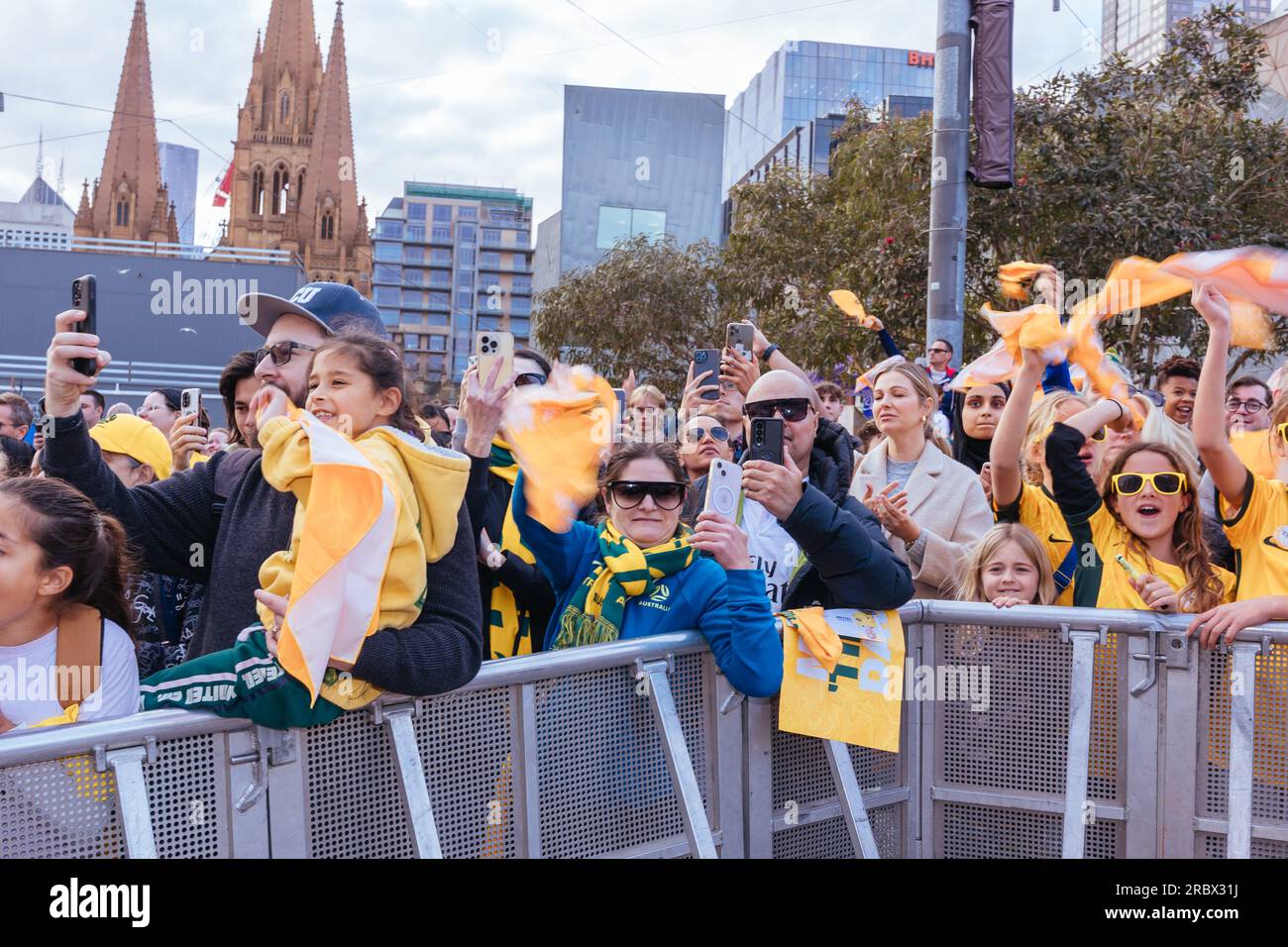 Australian Commbank Matildas World Cup Squad Public Presentation Stock Australian Commbank Matildas World Cup Squad Public Presentation Stock