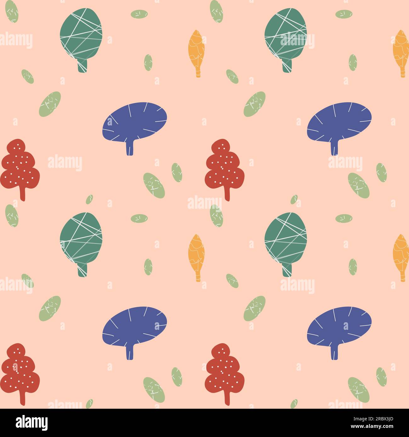 Tree colorful textured abstract pink cute pattern Stock Photo - Alamy