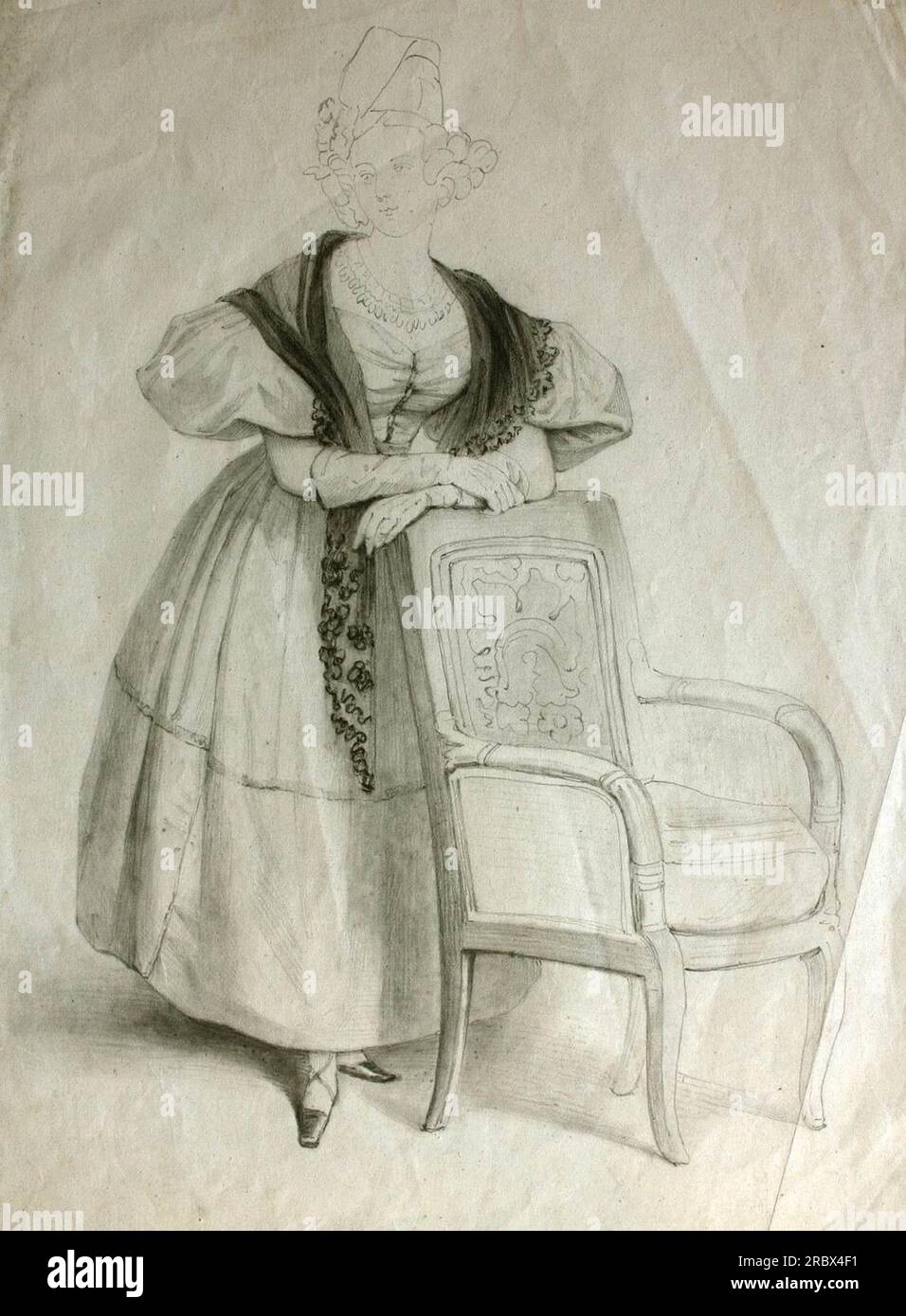 Figura Femenina 1838 by Rosario Weiss Zorrilla Stock Photo