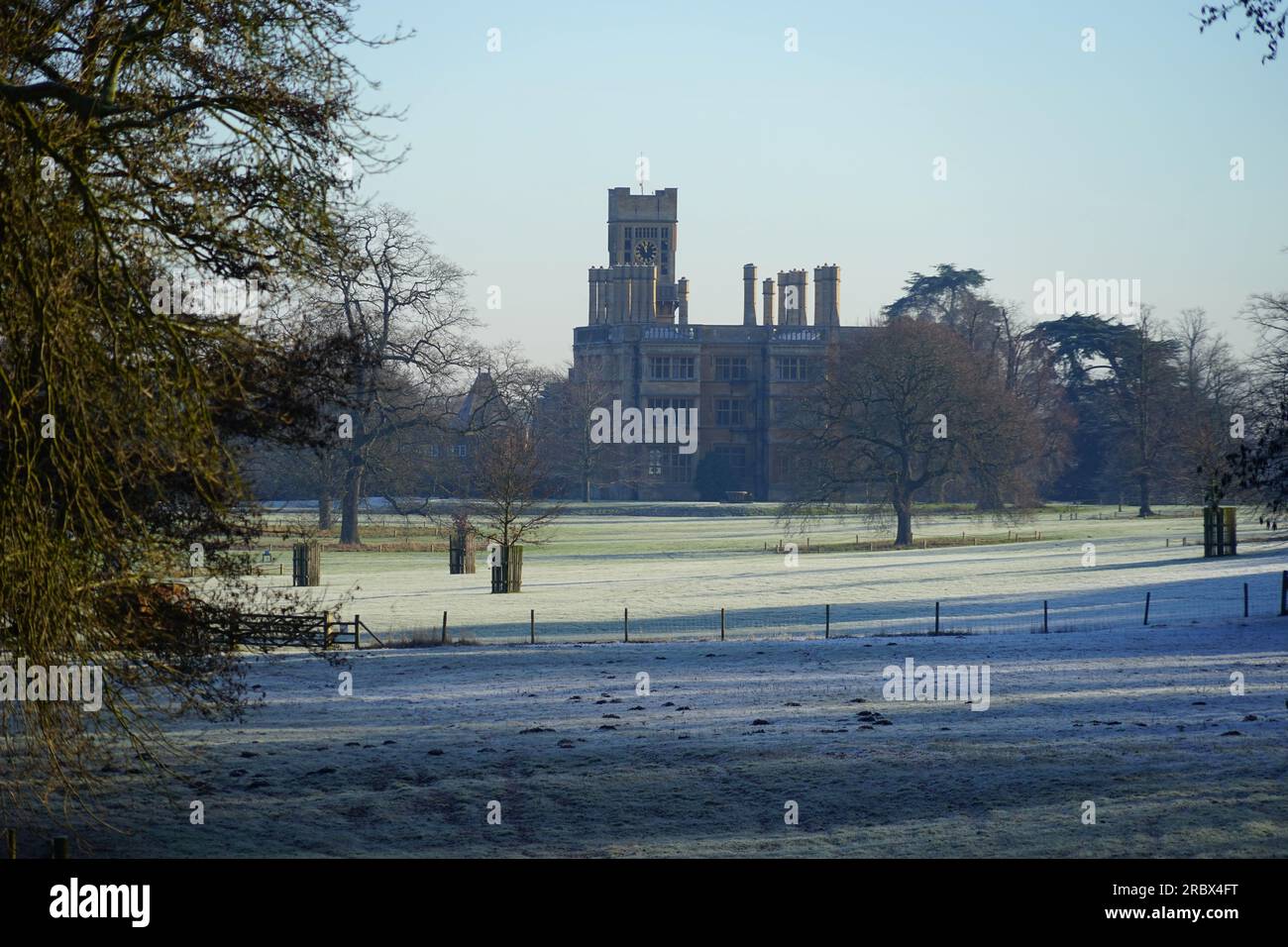 The Mansion House at Old Warden on a frosty January morning Stock Photo