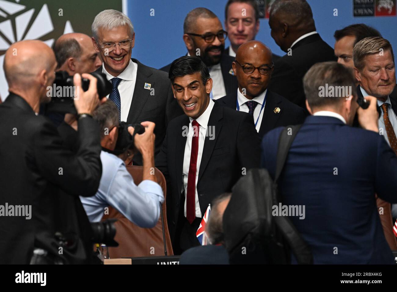 Prime Minister Rishi Sunak during the Nato summit in Vilnius, Lithuania. Picture date: Tuesday July 11, 2023. Stock Photo