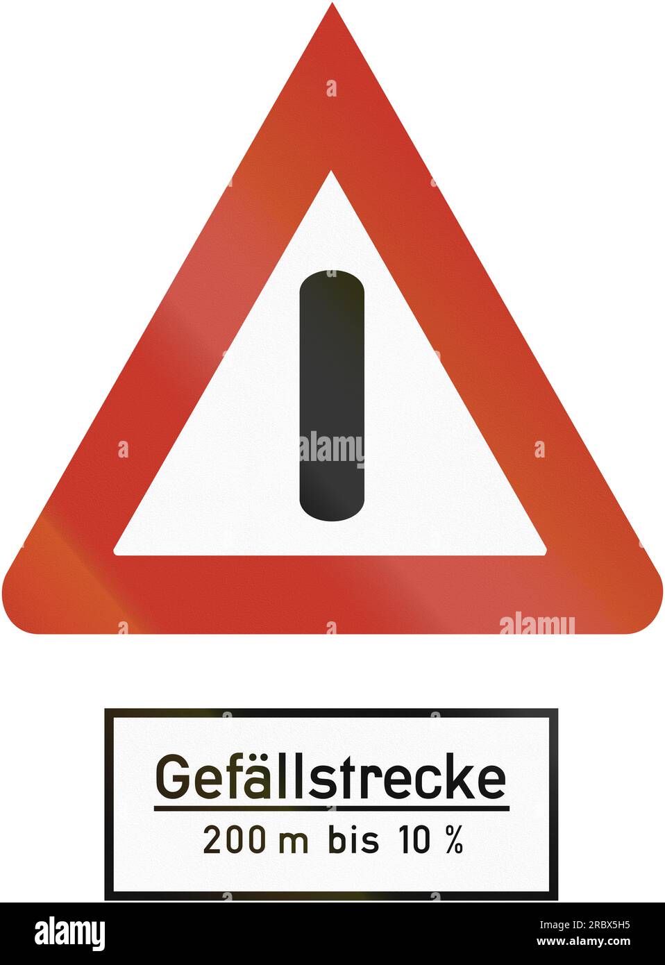 Old design (1937) of a German warning sign for general dangers