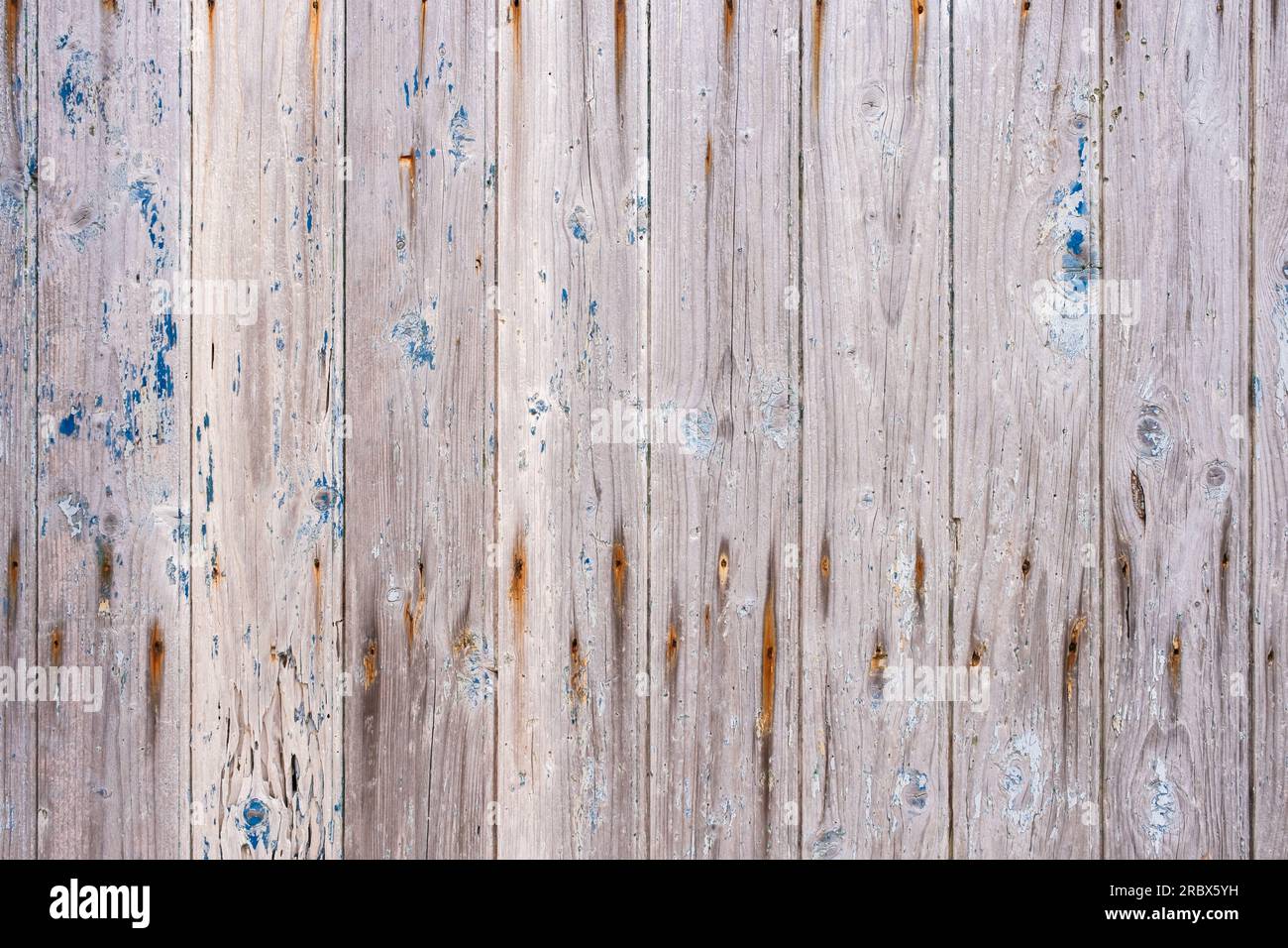 Old wooden plank with nails, wall background Stock Photo