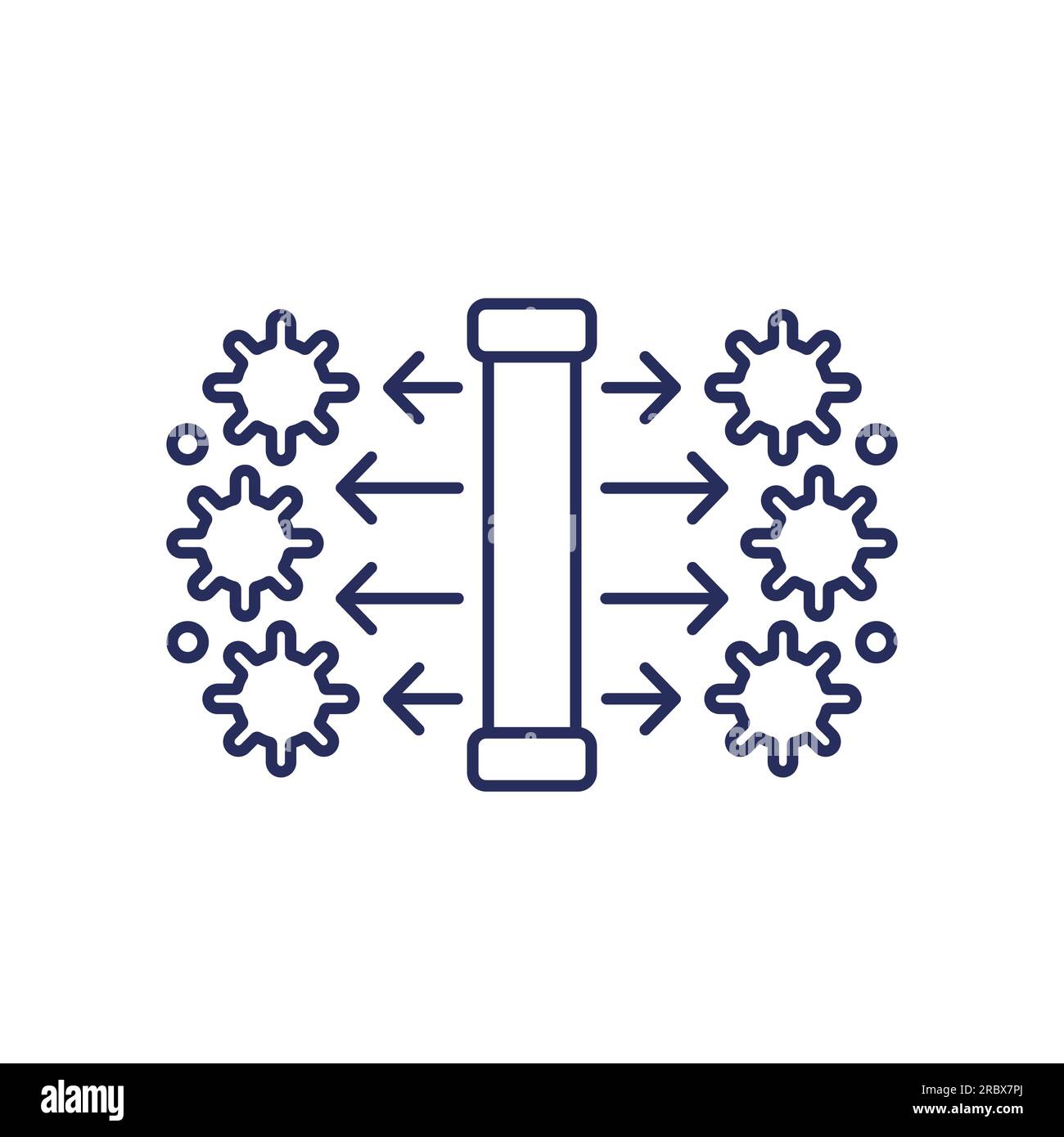 UV light sterilization, UV-C lamp icon, vector Stock Vector