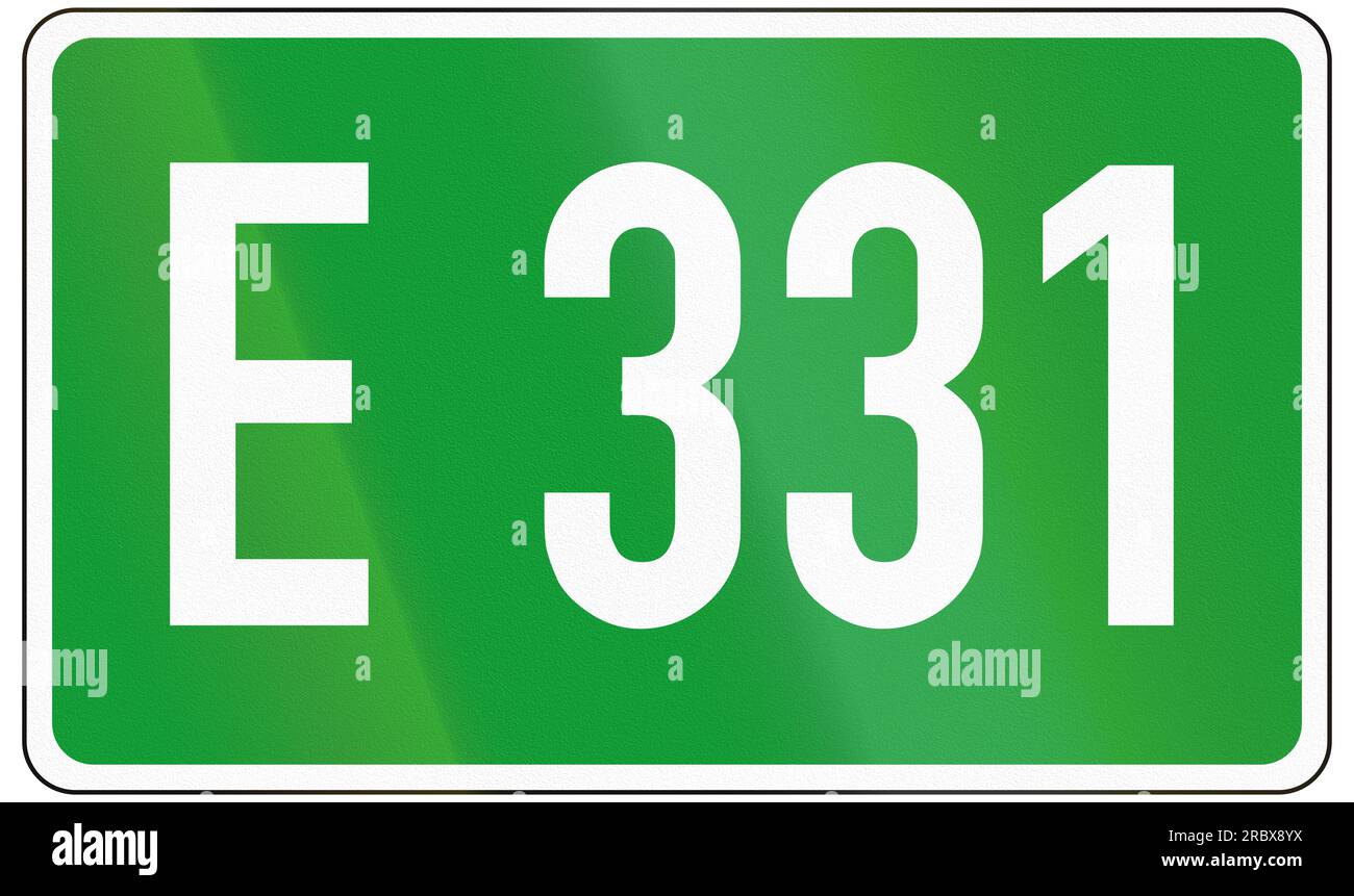 European road number sign for E331 Stock Photo - Alamy