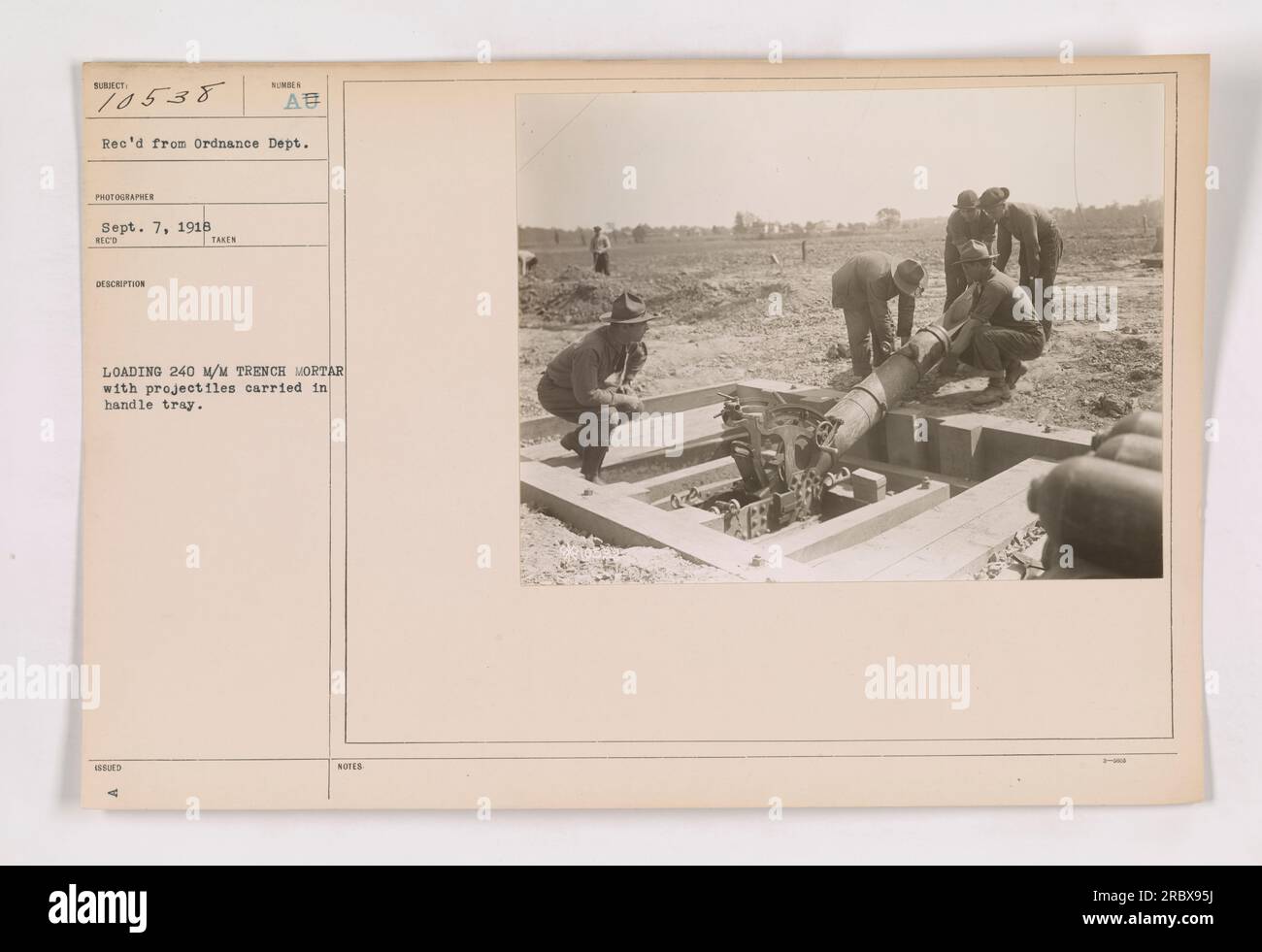 Soldiers at Aberdeen Proving Ground in Maryland load a 240mm trench