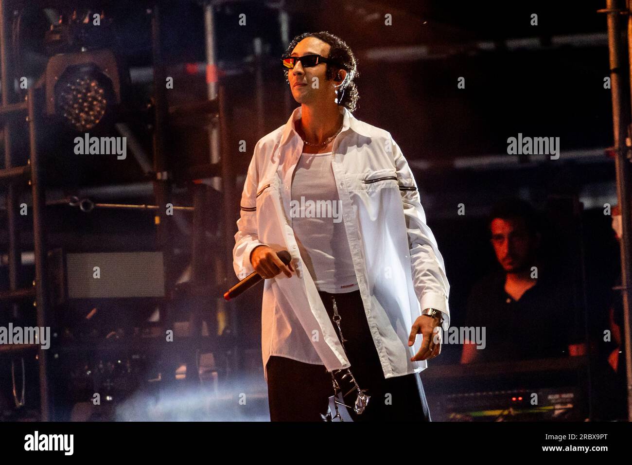 Milano, Italy. 10th July, 2023. Italian rapper and record producer ...