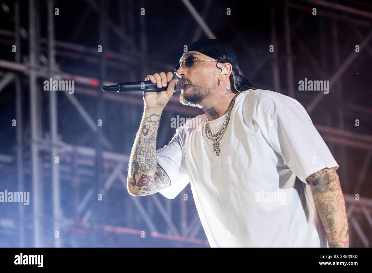 Milano, Italy. 10th July, 2023. Italian rapper and record producer ...
