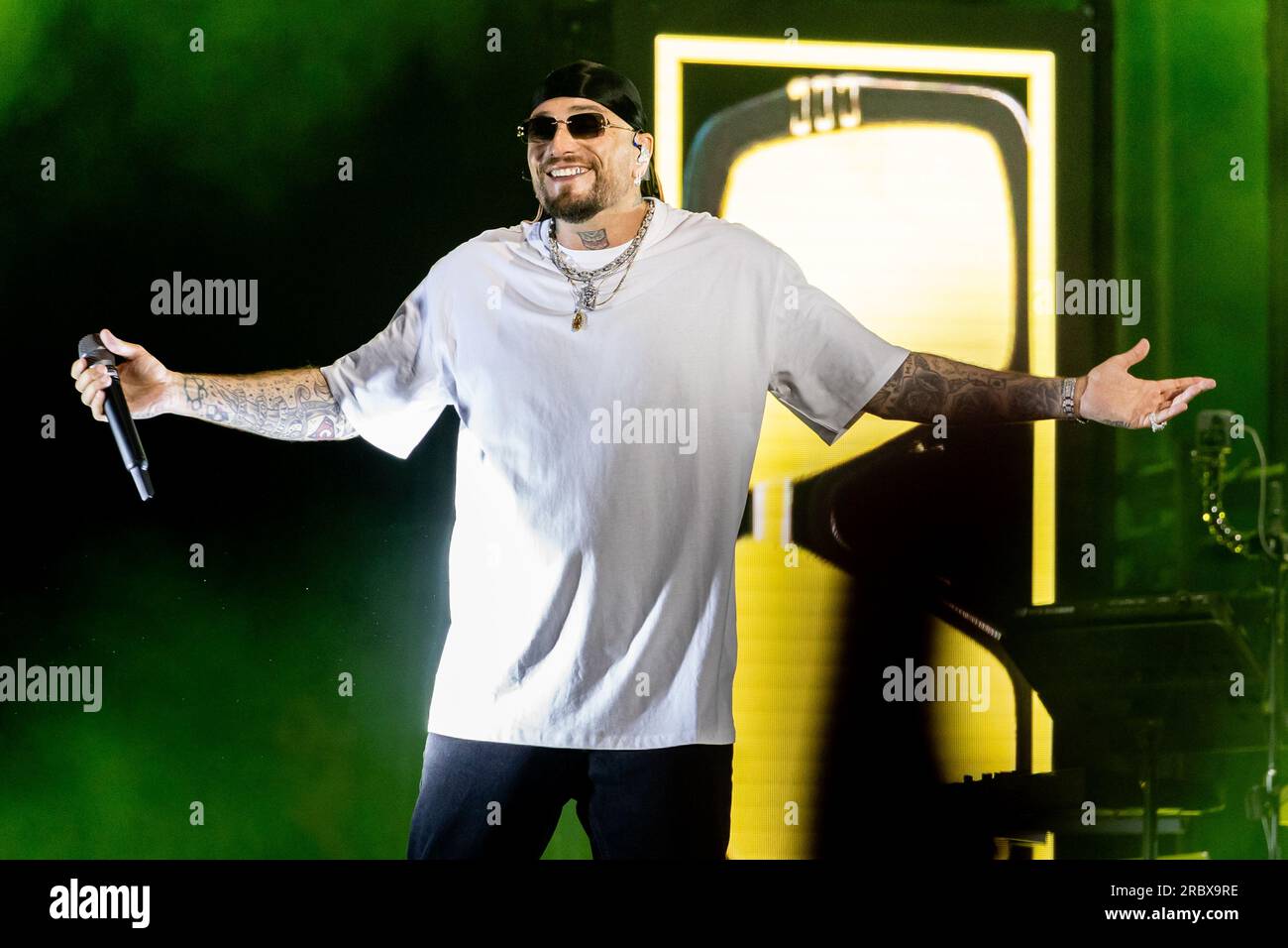 Milano, Italy. 10th July, 2023. Italian rapper and record producer ...