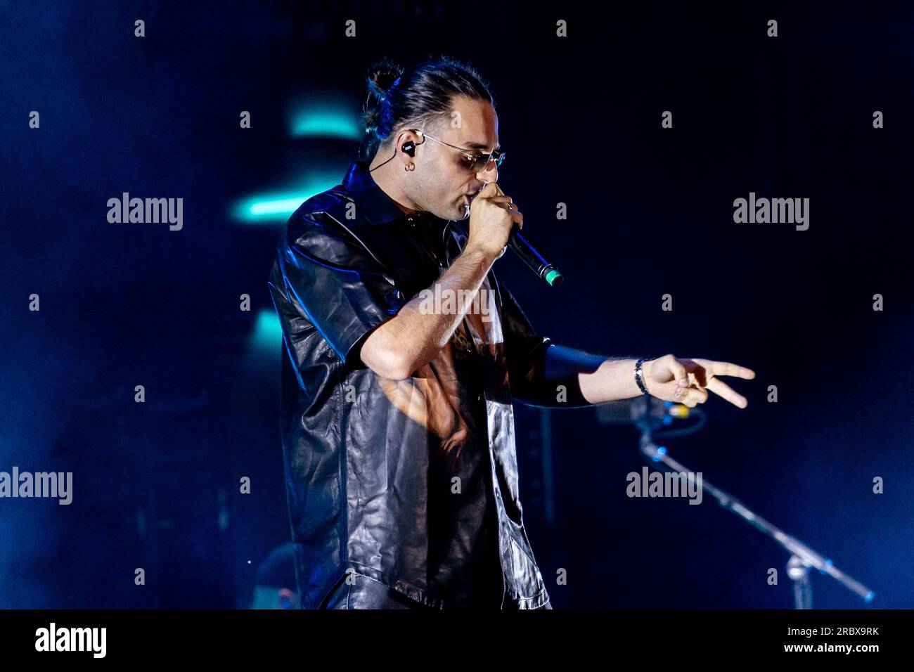 Milano, Italy. 10th July, 2023. Italian rapper and record producer ...