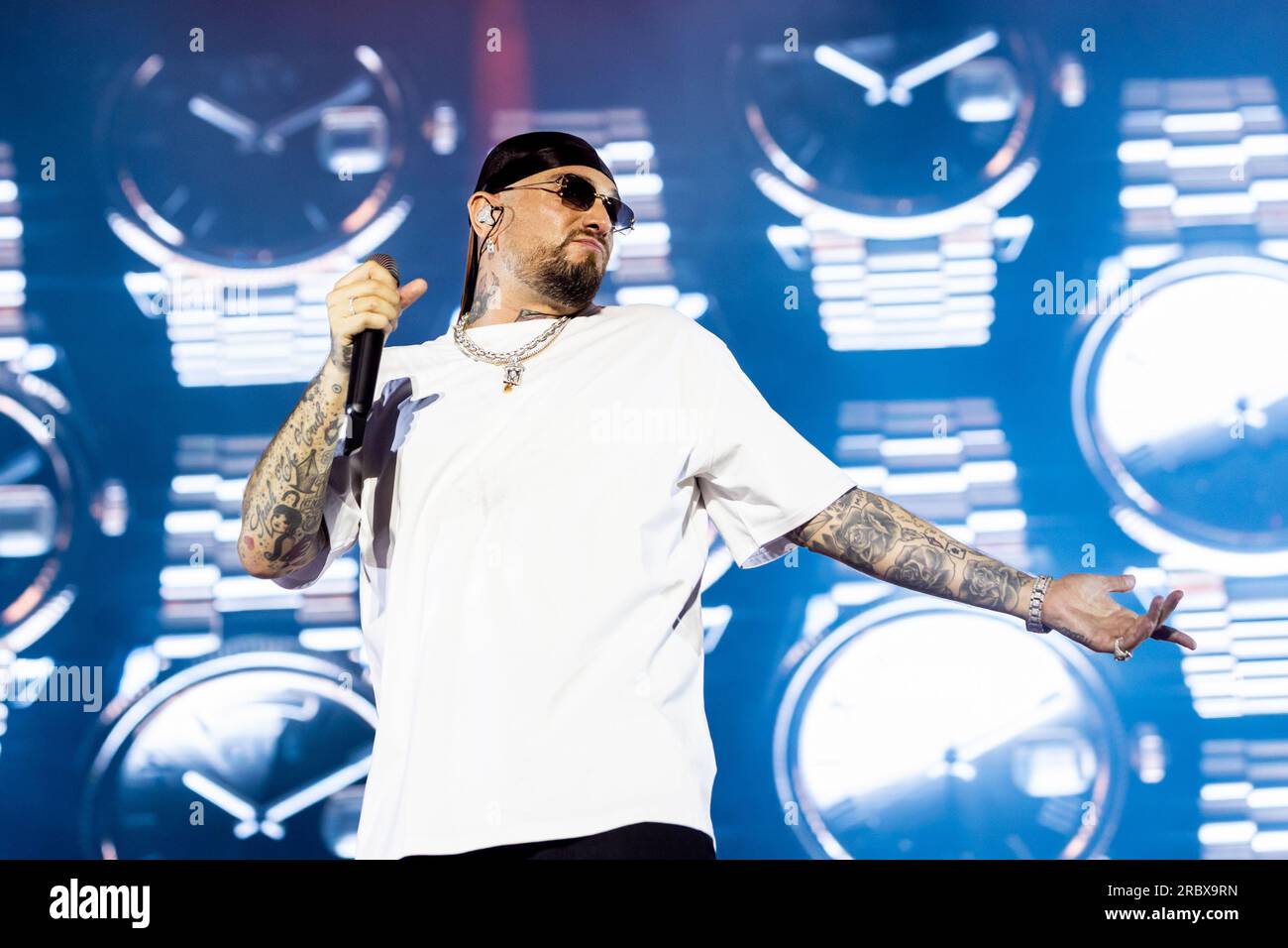 Milano, Italy. 10th July, 2023. Italian rapper and record producer ...