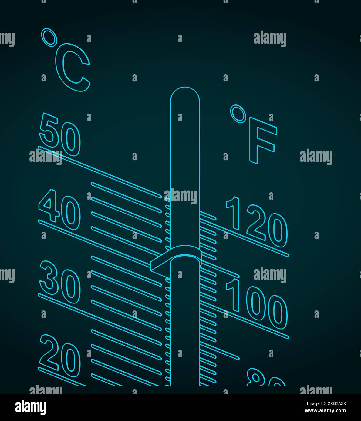 Stylized vector illustration of thermometer close up Stock Vector Image ...