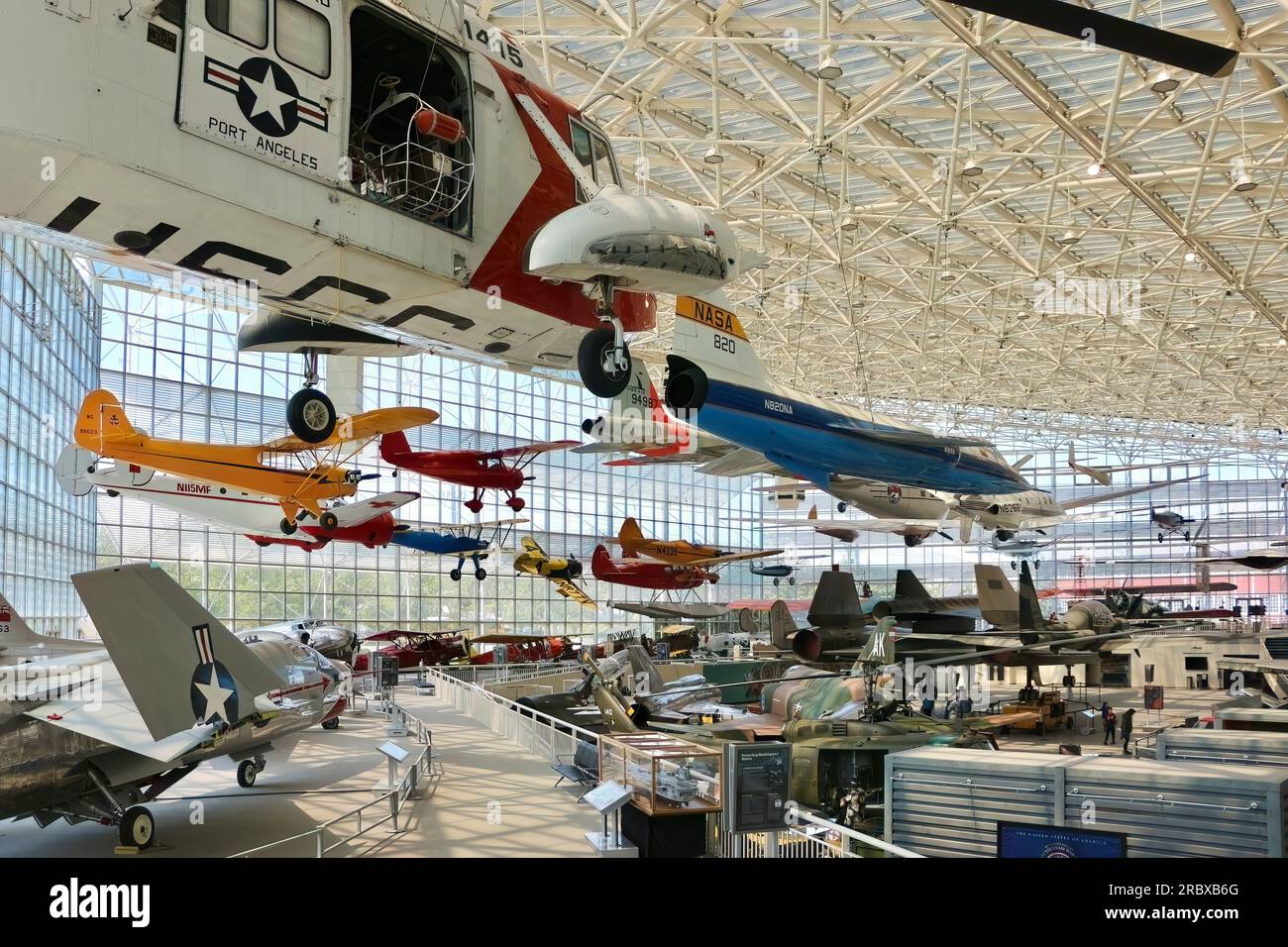 The Great Gallery with suspended aircraft The Museum of Flight Tukwila