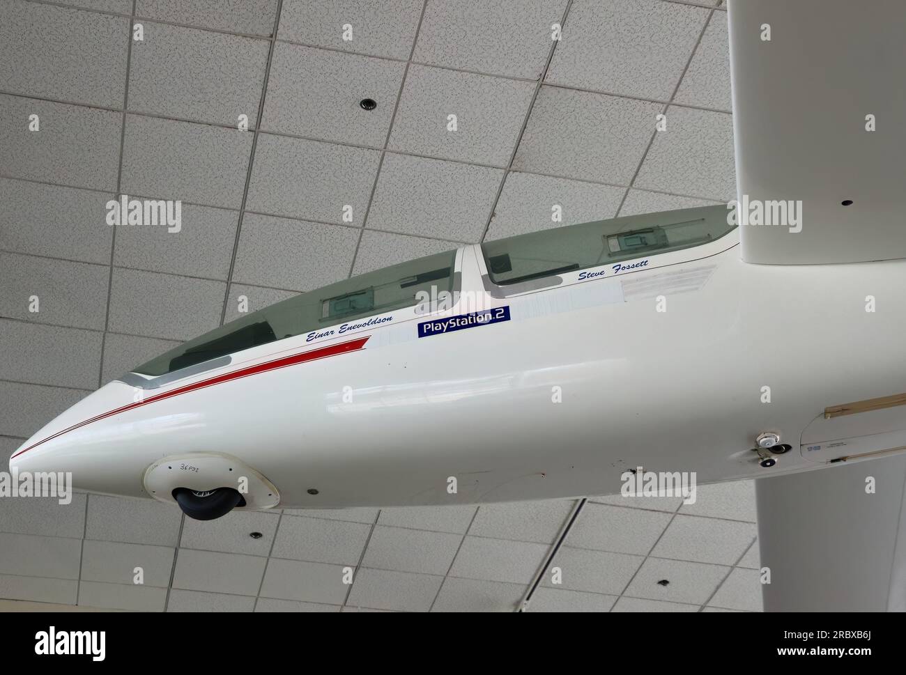 Fuselage and cockpit of the DG Flugzeugbau Perlan Glider height record The Museum of Flight