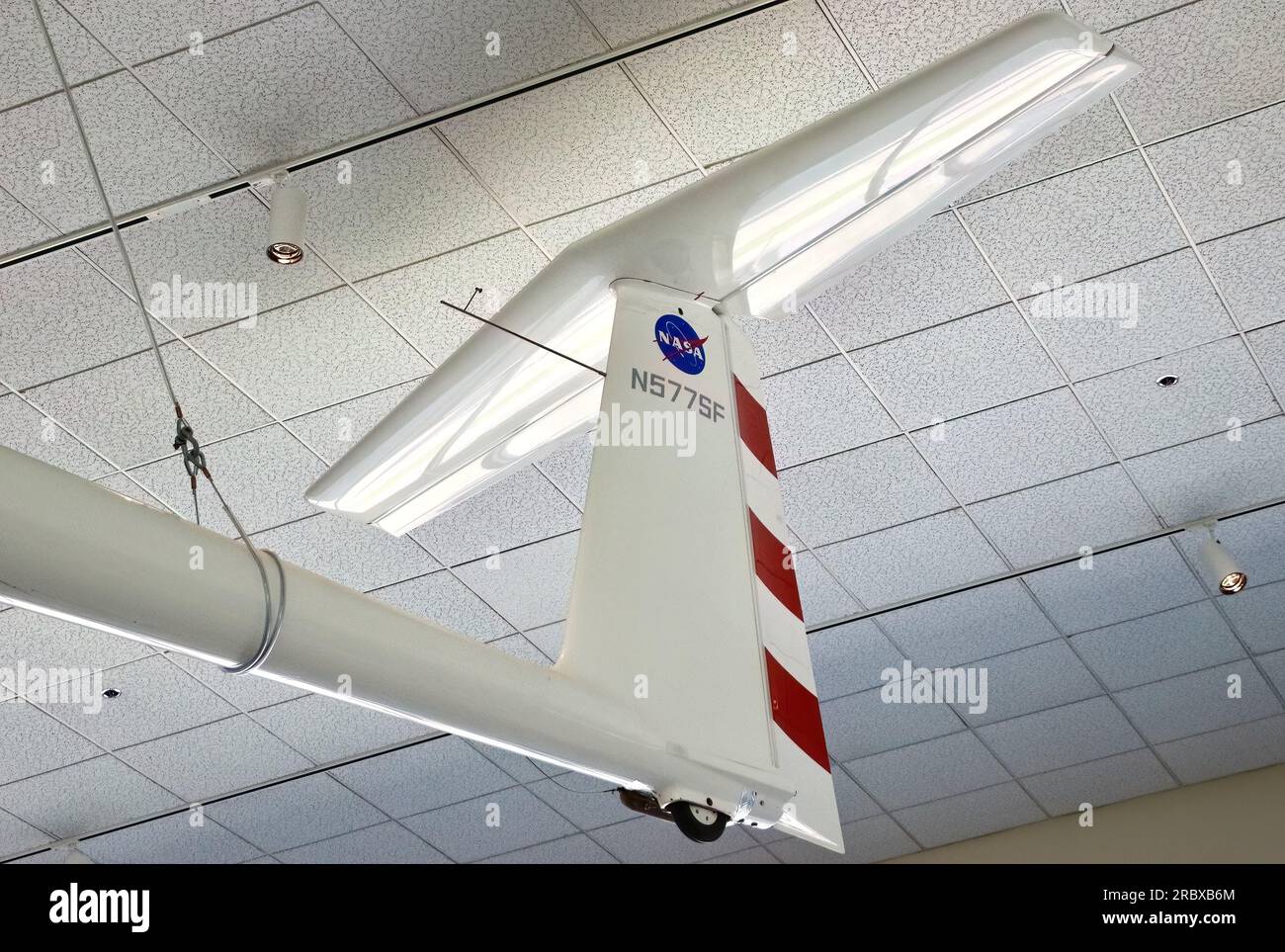 Tail of the DG Flugzeugbau Perlan Glider height record The Museum of Flight Tukwila Seattle