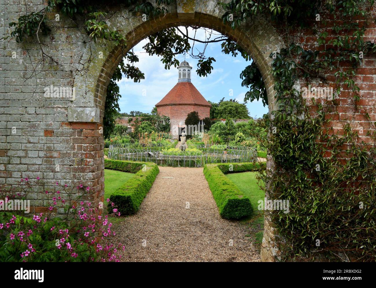 The walled garden and dovecote at Felbrigg Hall. Stock Photo