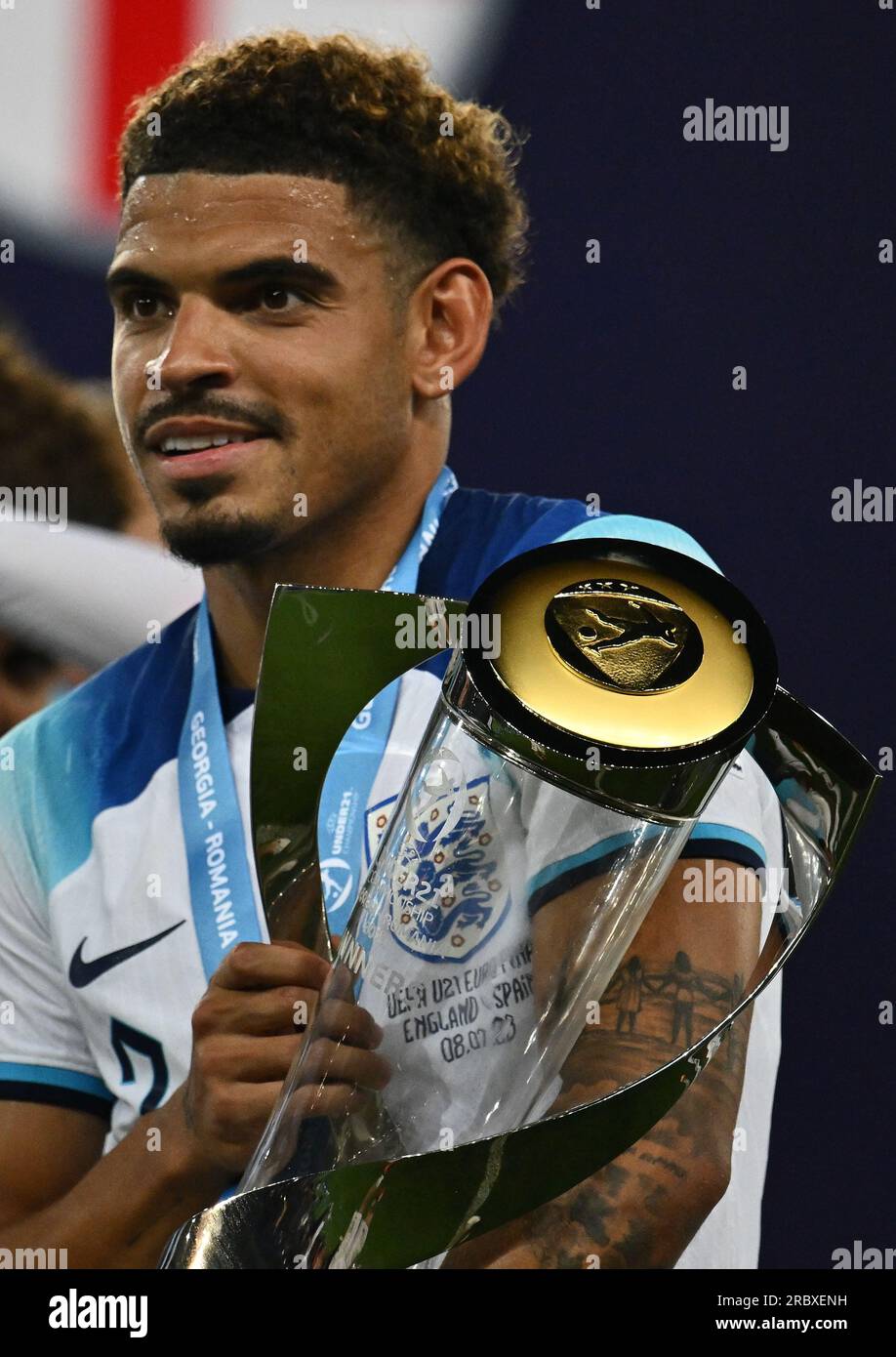 BATUMI, JULY 8 GibbsWhite celebrates with the trophy